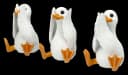 Figuren Shop GmbH Gänsefiguren Set „Nichts Böses“ Polyresin Deko Bild 4