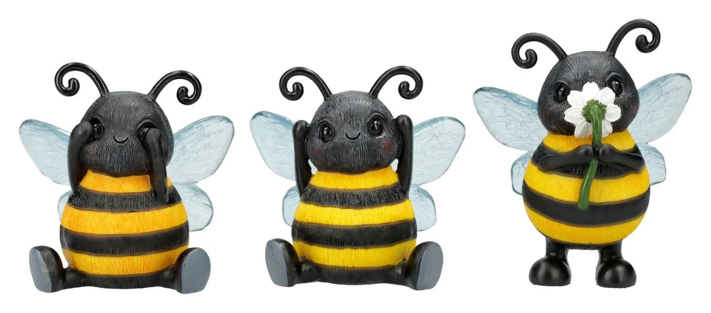 Nemesis Now Bienen Figuren Set 3-teilig Kunststein Bunt - Bild 2