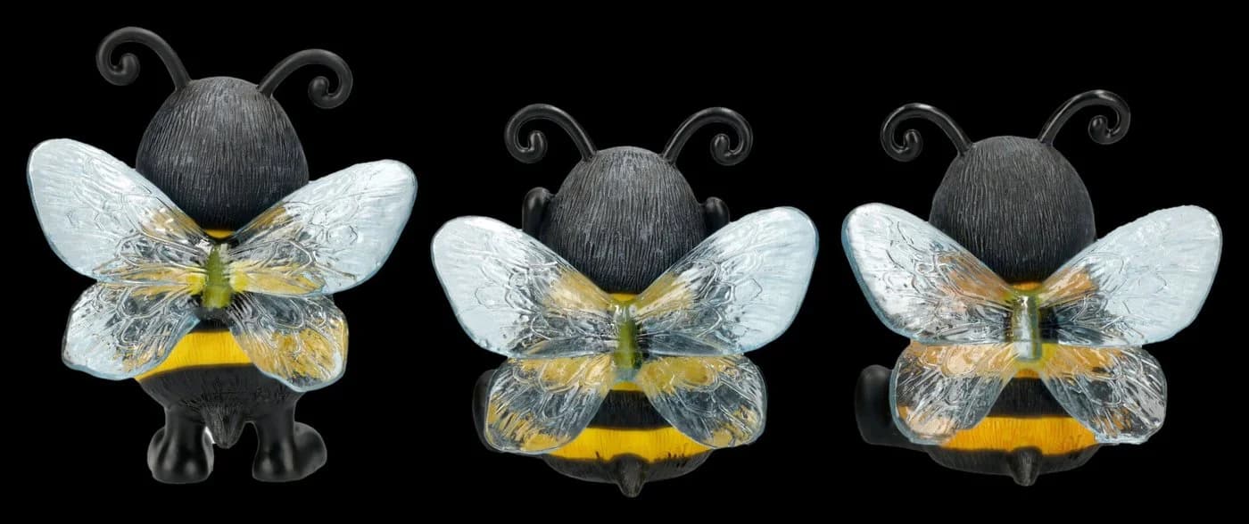 Nemesis Now Bienen Figuren Set 3-teilig Kunststein Bunt - Bild 4