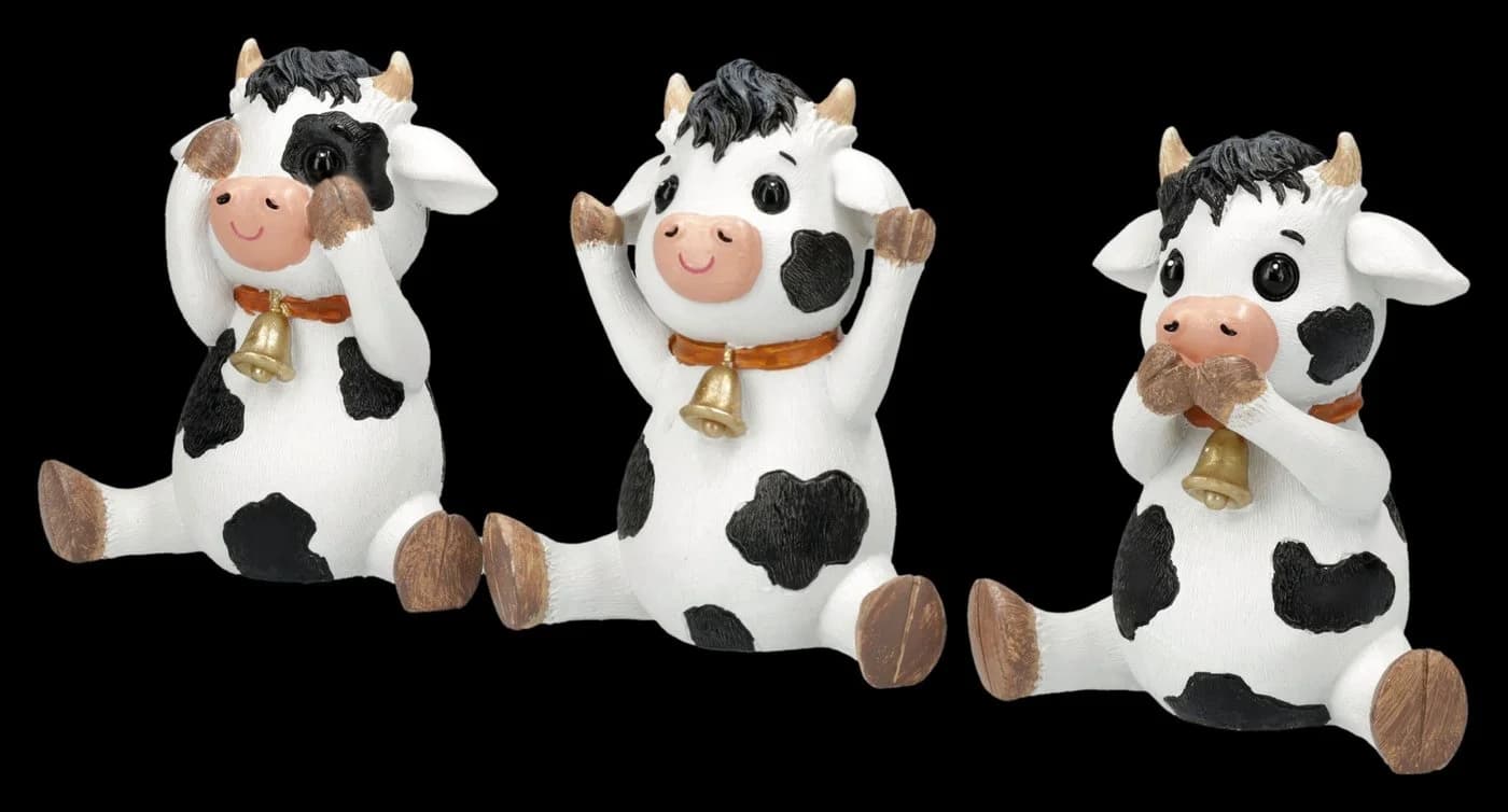 Nemesis Now Kuh Figur 3er Set – Lustige Tiere Statue - Bild 5