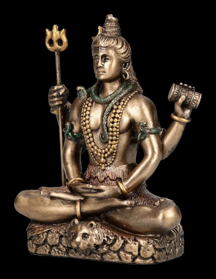 Figuren Shop GmbH Shiva Figur Miniatur Statue Hindu Gott Veronese 8 cm Dekofigur - Bild 3