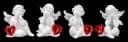 Figuren Shop GmbH Engel Figuren Set 4 Putten Statue mit Herz Schmuckstein 8 cm Deko Bild 1
