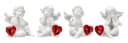 Figuren Shop GmbH Engel Figuren Set 4 Putten Statue mit Herz Schmuckstein 8 cm Deko Bild 2