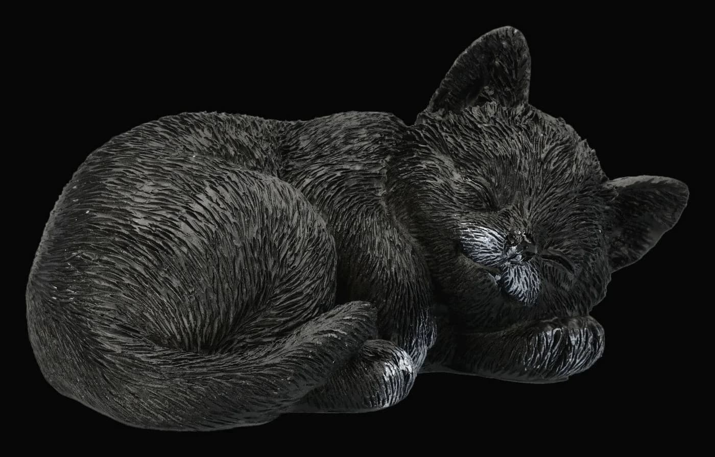 Figuren Shop GmbH Katzenfigur Feline Dream Schwarz Kunststein