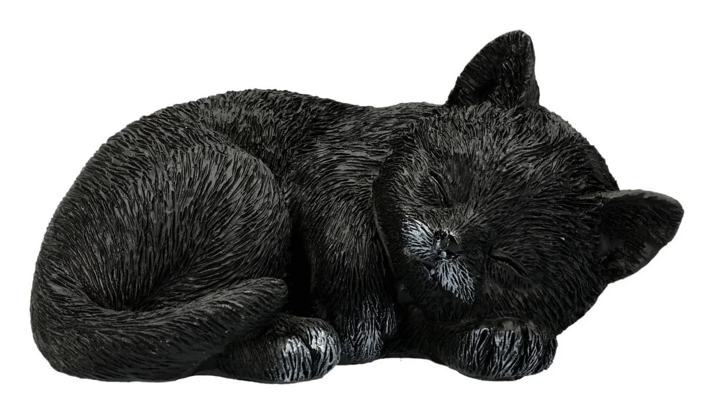 Figuren Shop GmbH Katzenfigur Feline Dream Schwarz Kunststein - Bild 2