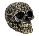 Figuren Shop GmbH Barock Gothic Totenkopf Figur Schwarz Gold Kunststein Bild 2
