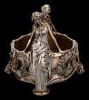 Figuren Shop GmbH Jugendstil Dekoschale Bronziert Kunststein Bild 5