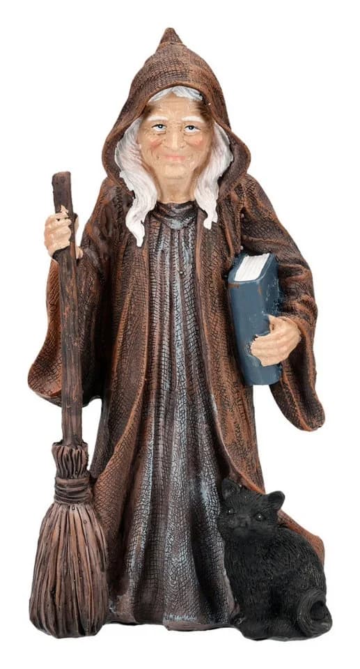 Figuren Shop GmbH Hexenfigur Aldora – Hexe Statue Dekofigur Gothic Deko 19 cm Zauberin - Bild 2