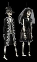 Figuren Shop GmbH Halloween Deko Set Hängende Skelette Braut & Bräutigam Schwarz Bild 1