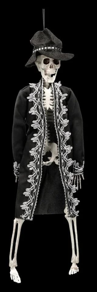 Figuren Shop GmbH Halloween Deko Set Hängende Skelette Braut & Bräutigam Schwarz - Bild 5