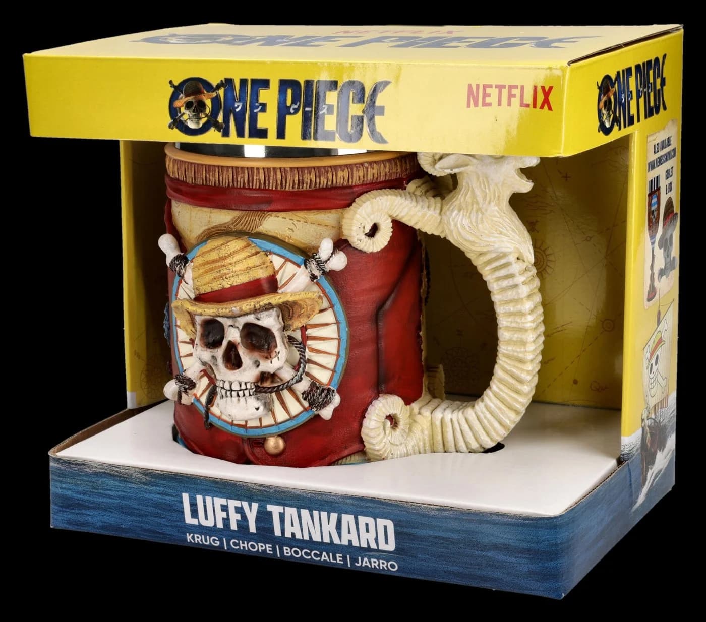 One Piece Luffy Bierkrug 600 ml Kunststein Sammlerfigur