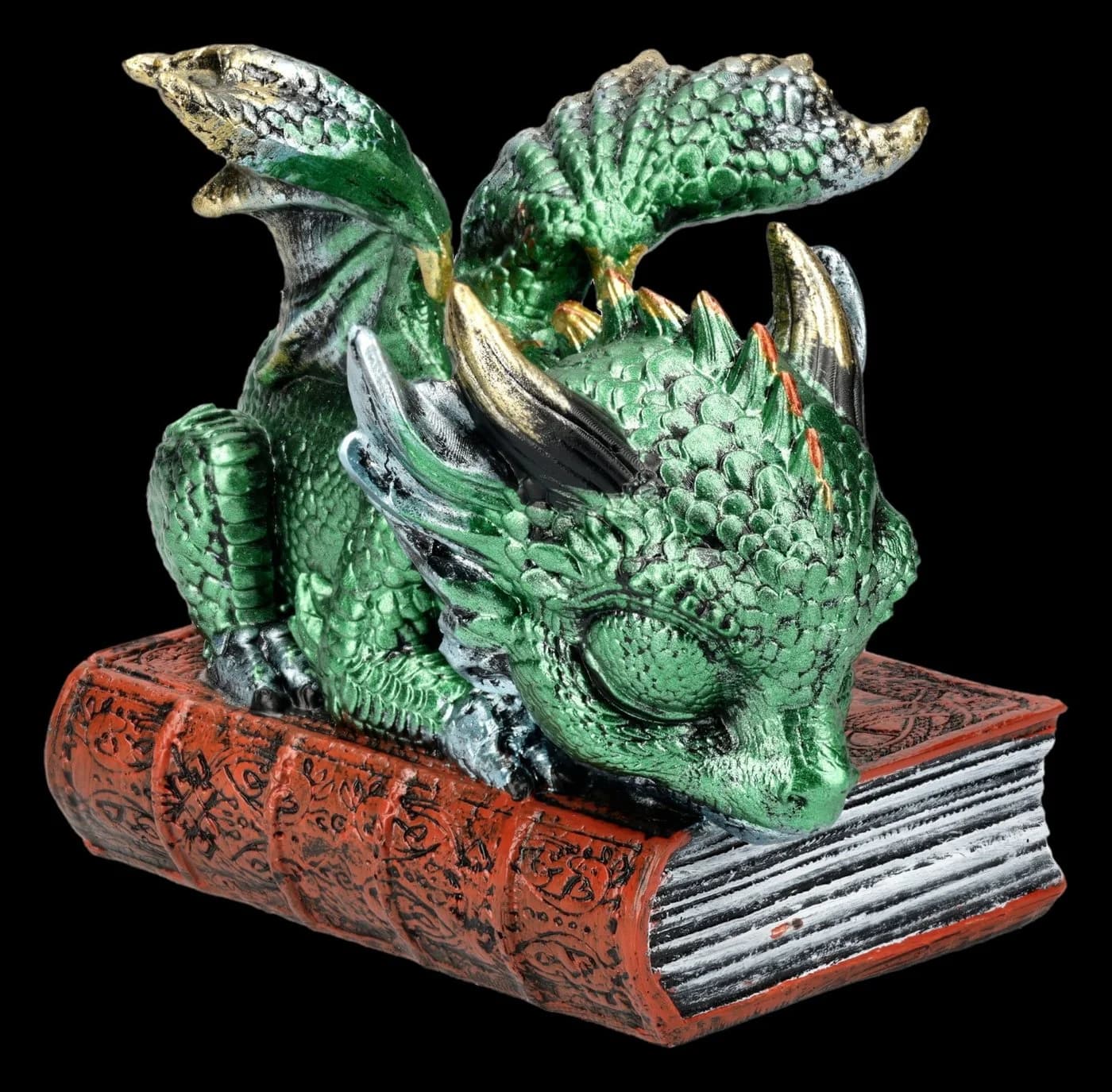 Figuren Shop GmbH Fantasy-Figur Drache Grün Kunststein - Bild 3