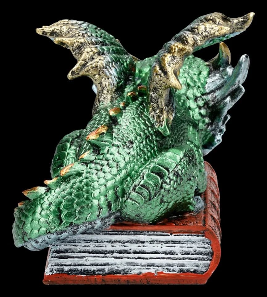 Figuren Shop GmbH Fantasy-Figur Drache Grün Kunststein - Bild 4