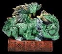 Figuren Shop GmbH Fantasy-Figur Drache Grün Kunststein Bild 5