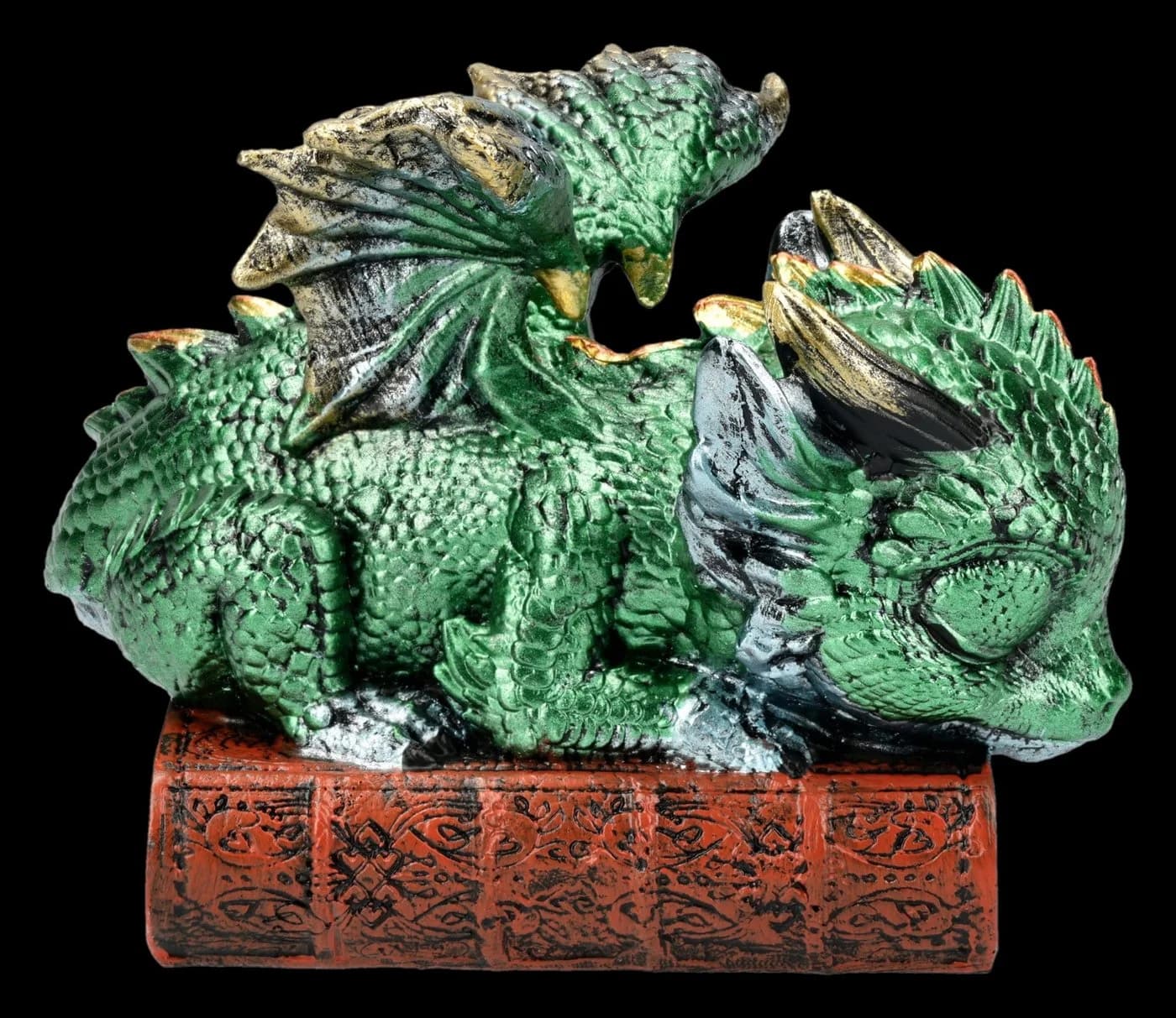 Figuren Shop GmbH Fantasy-Figur Drache Grün Kunststein - Bild 5