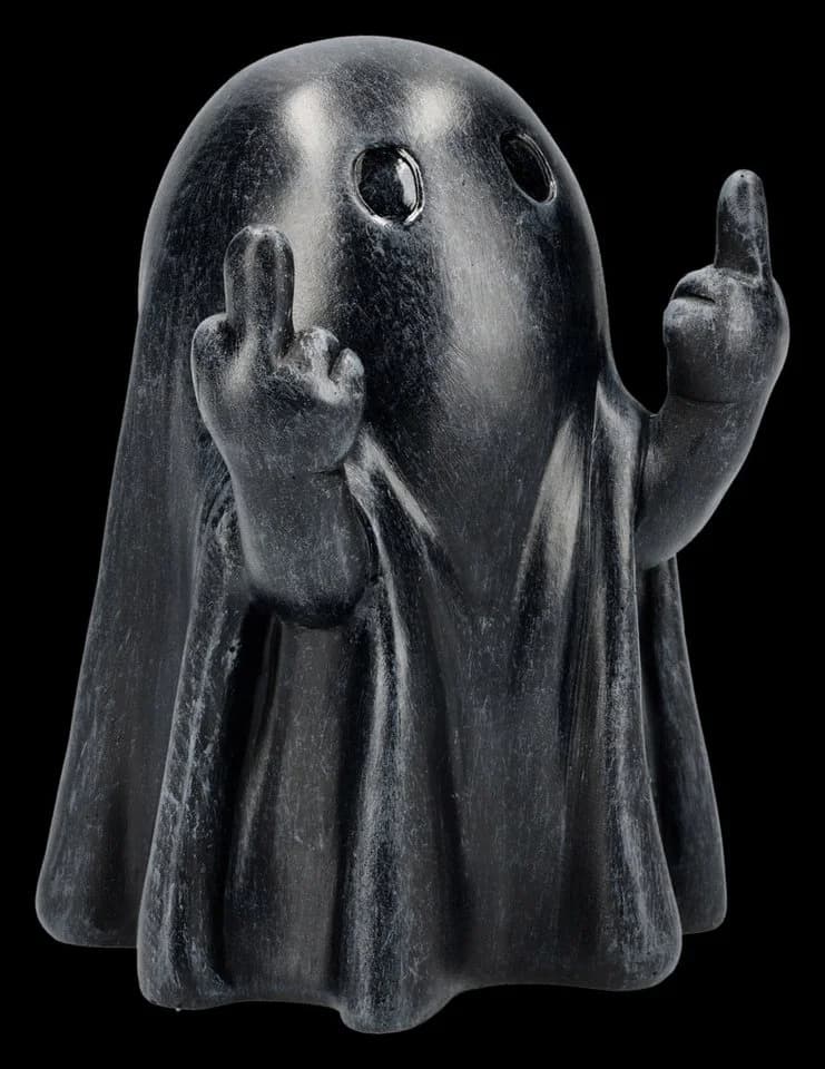 Figuren Shop GmbH Geisterfigur Phantom Flip Schwarz Halloween Deko
