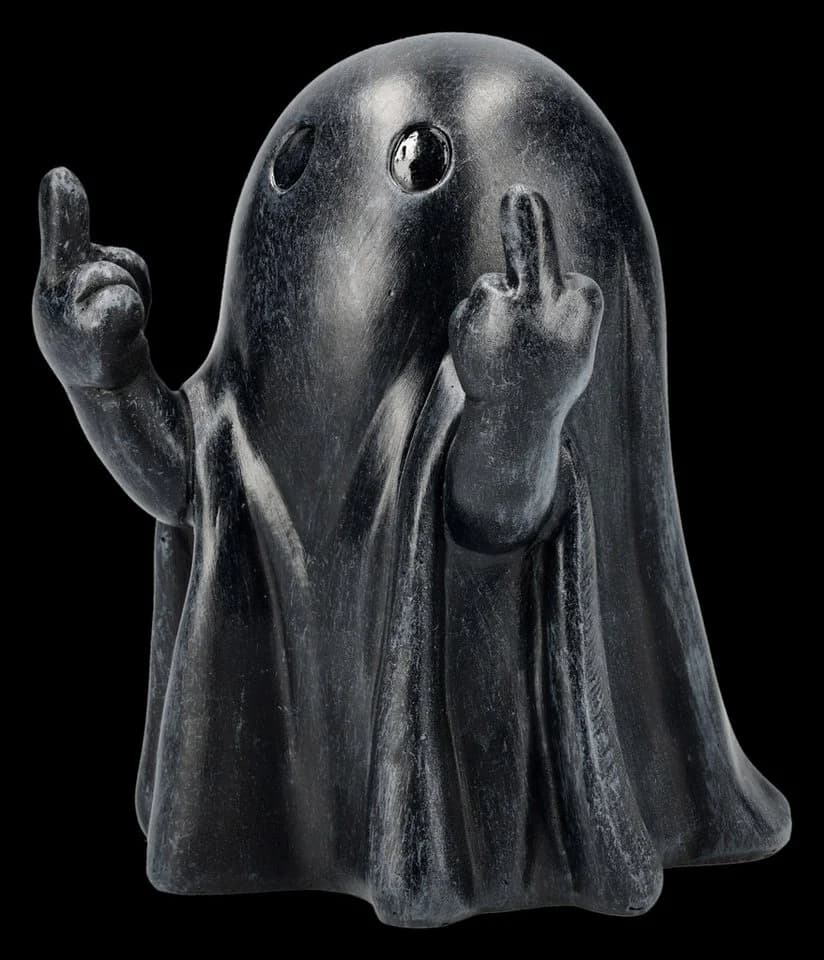 Figuren Shop GmbH Geisterfigur Phantom Flip Schwarz Halloween Deko - Bild 3