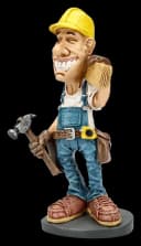 Warren Stratford Schreiner Figur Lustige Handwerker Statue Kunststein Bild 3