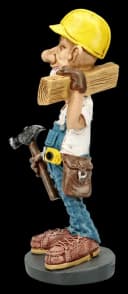 Warren Stratford Schreiner Figur Lustige Handwerker Statue Kunststein Bild 4