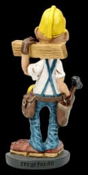 Warren Stratford Schreiner Figur Lustige Handwerker Statue Kunststein Bild 5