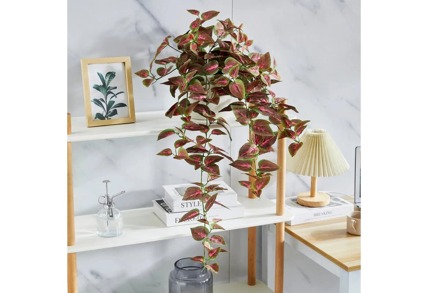 aplanta Kunstpflanze Künstliche Buntnessel Romilda Grün 80 cm