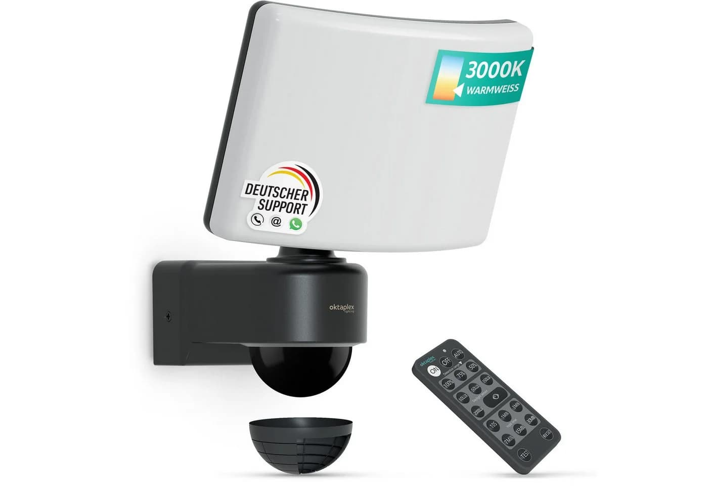 Oktaplex lighting LED Außen-Wandleuchte Cali mit Bewegungsmelder 240° IP65 - Bild 2