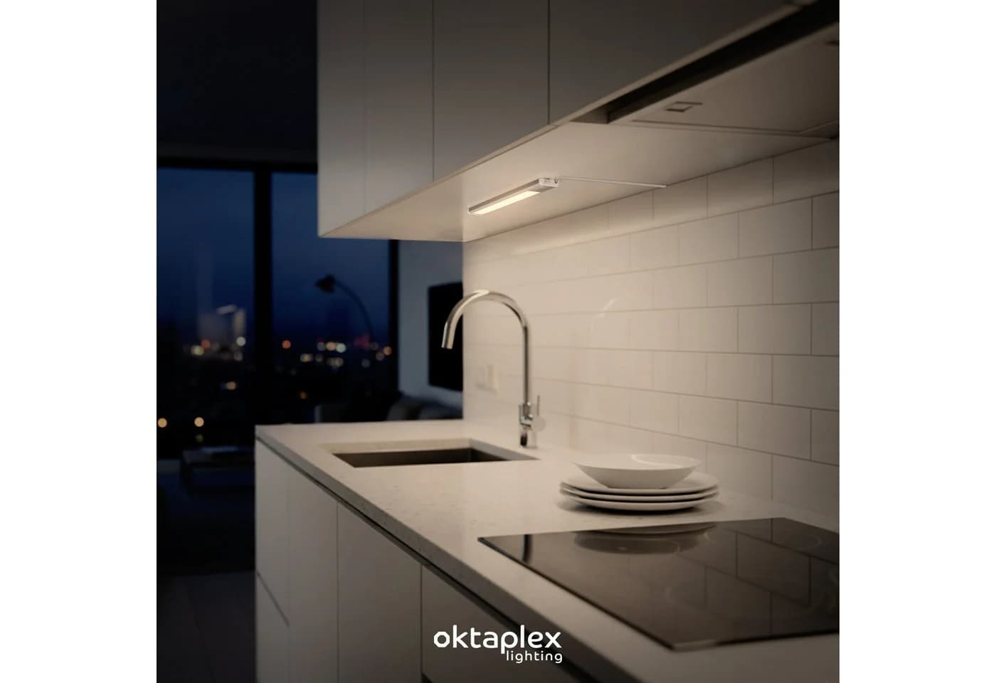 Oktaplex lighting LED Unterbauleuchte Aluminium Silber 40cm - Bild 3