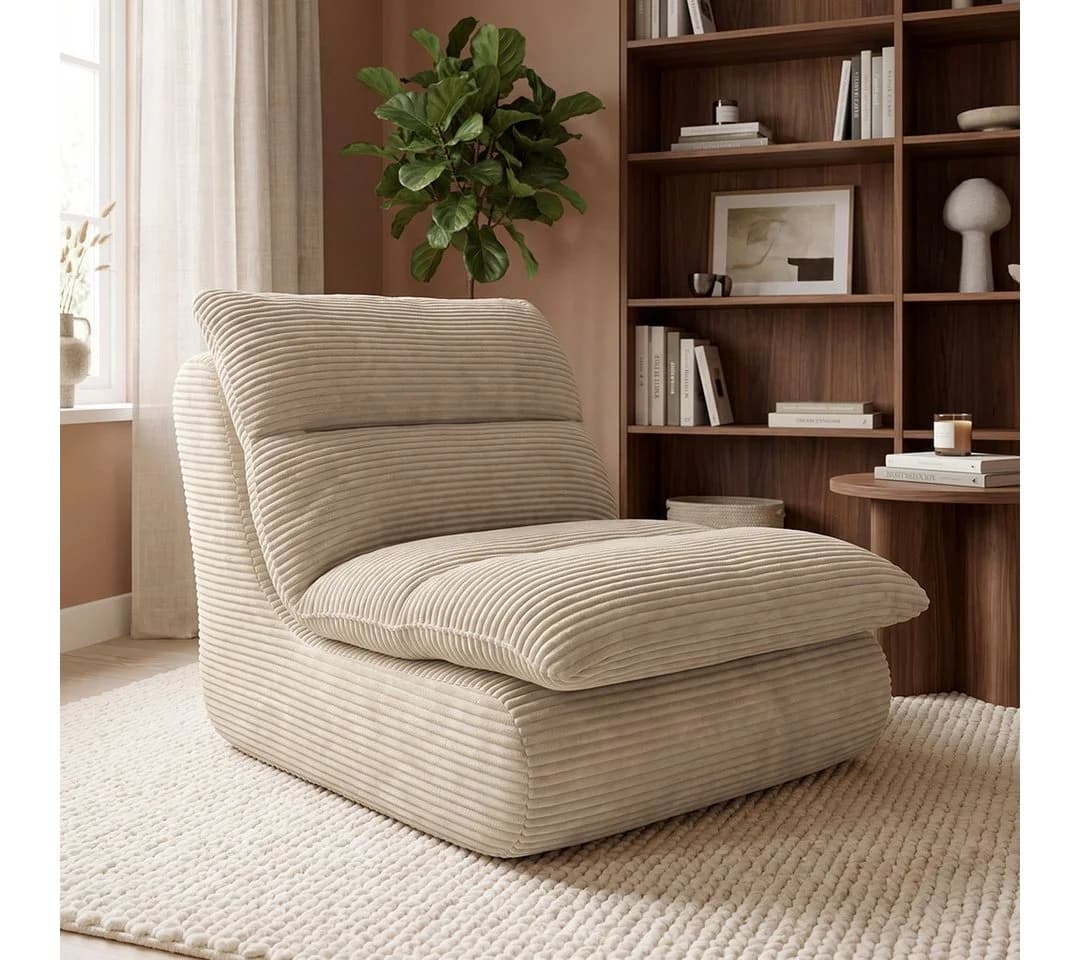 skølm Relaxsessel Sváfa Cord Beige Vollschaum - Bild 2