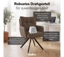 skølm Esszimmerstuhl Arvakr 2er-Set Braun Cord 360° drehbar Bild 3