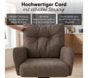 skølm Esszimmerstuhl Arvakr 2er-Set Braun Cord 360° drehbar Bild 4