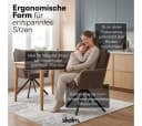 skølm Esszimmerstuhl Arvakr 2er-Set Braun Cord 360° drehbar Bild 5