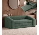 skølm Schlafsofa Fjäll Cord dunkelgrün mit Kissen Bild 2