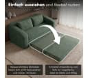 skølm Schlafsofa Fjäll Cord dunkelgrün mit Kissen Bild 4