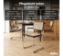 skølm Esszimmerstuhl Langhus Schwingstuhl 2er Set Rattanoptik Kautschukholz Bild 5