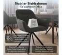 skølm Esszimmerstuhl Thokk Drehstuhl Leinenbezug Anthrazit 4er Set Bild 3