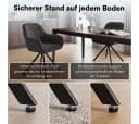 skølm Esszimmerstuhl Thokk Drehstuhl Leinenbezug Anthrazit 4er Set Bild 5