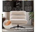 skølm Relaxsessel Hnoss Cord Beige 360° drehbar verstellbar Bild 4