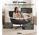 skølm Relaxsessel Hnoss Cord Dunkelgrau 360° drehbar verstellbar Bild 1