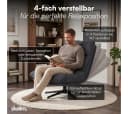 skølm Relaxsessel Hnoss Cord Dunkelgrau 360° drehbar verstellbar Bild 3