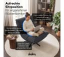 skølm Relaxsessel Hnoss Cord Dunkelgrau 360° drehbar verstellbar Bild 5