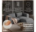 skølm Sofa Hårga Cord 2-Sitzer mit Hocker Dunkelgrau Bild 1