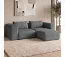 skølm Sofa Hårga Cord 2-Sitzer mit Hocker Dunkelgrau Bild 2