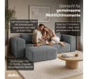 skølm Sofa Hårga Cord 2-Sitzer mit Hocker Dunkelgrau Bild 4