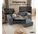 skølm Sofa Hårga Cord 2-Sitzer mit Hocker Dunkelgrau Bild 5