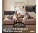 skølm Sofa Freki Cord 3-Sitzer mit 2 Hockern Taupe Bild 1