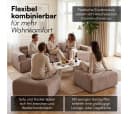 skølm Sofa Freki Cord 3-Sitzer mit 2 Hockern Taupe Bild 5