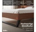 skølm Massivholzbett Alver Eiche geölt mit Metallkufen Bild 3