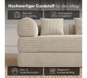 Bellamio Sofa Guavi Cord Beige Schlaffunktion Bild 5