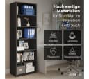 Bellamio Regal Apol Bücherregal Schwarz 6 Fächer Bild 4