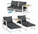 STEELSØN Sitzgruppe Asteri 5-teilig mit Sesseln, Hockern & Tisch Bild 2